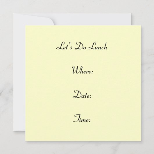 Retro LET'S Lunch Invitations Long Time Friends Kaart (Achterkant)