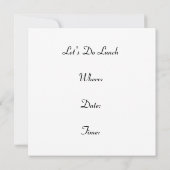 Retro LET'S Lunch Invitations Long Time Friends Kaart (Achterkant)