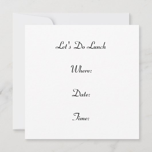 Retro LET'S Lunch Invitations Long Time Friends Kaart (Achterkant)