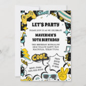Retro Let's Party Birthday Kaart (Voorkant)