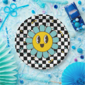 Retro Let's Party Daisy Verjaardag Papieren Bordje (Feest)