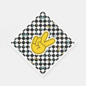 Retro Let's Party Peace Sign Verjaardag Servet (Hoek)