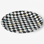 Retro Let's Party Verjaardag Papieren Bordje (Gekanteld)