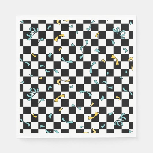 Retro Let's Party Verjaardag Servet (Voorkant)