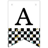 Retro Let's Party Vredesteken Gelukkige Verjaardag Vlaggetjes (Derde vlag)