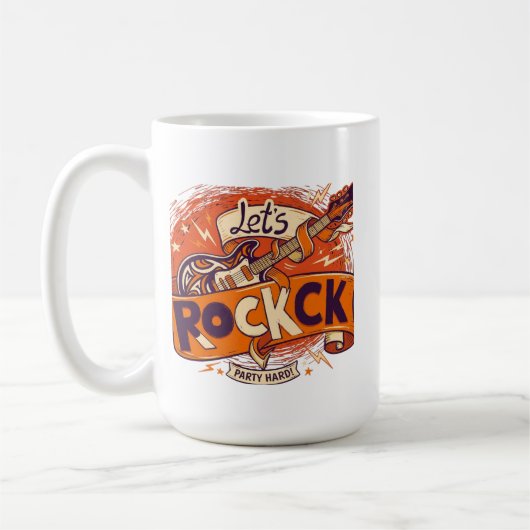 Retro Let's Rock Koffiemok (Links)