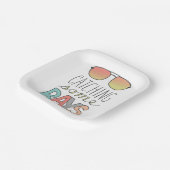 Retro Lettered Zomer Zonnebril Verjaardag Papieren Bordje (Gebogen)