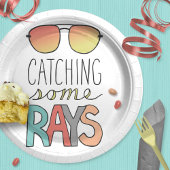 Retro Lettered Zomer Zonnebril Verjaardag Papieren Bordje