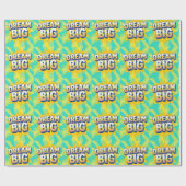Retro lettering dream big text cadeaupapier (Vlak)