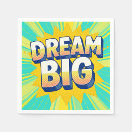 Retro lettering dream big text servet
