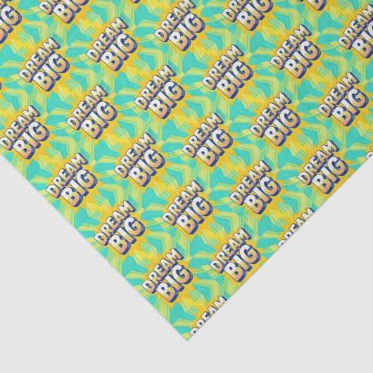 Retro lettering dream big text tissuepapier (Detail)