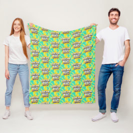 Retro lettering droom groot tekst fleece deken