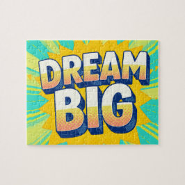 Retro lettering droom groot tekst legpuzzel