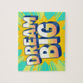 Retro lettering droom groot tekst legpuzzel (Verticaal)
