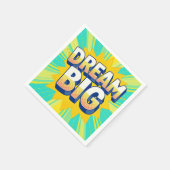 Retro lettering droom groot tekst servet (Hoek)