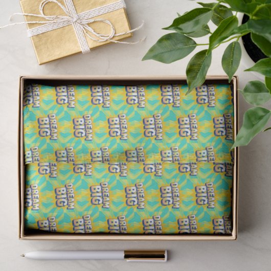 Retro lettering droom groot tekst tissuepapier (Geschenk)