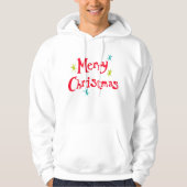 Retro Lettering Vrolijk Kerstfeest Hoodie (Voorkant)