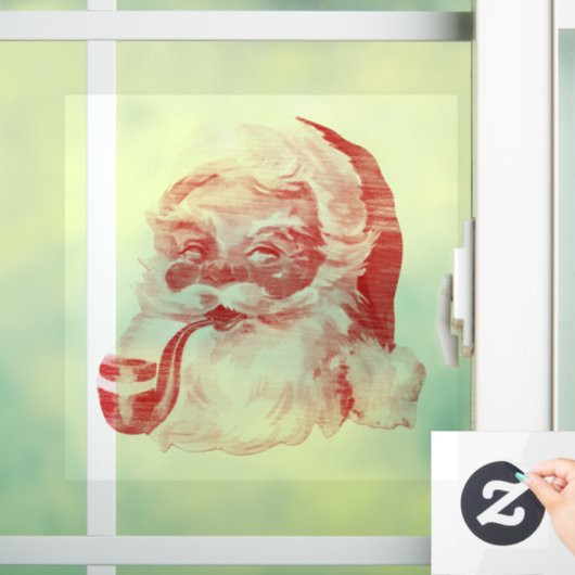 Retro Letterpress Style met Pipe Holiday Po Raamsticker (Huis)