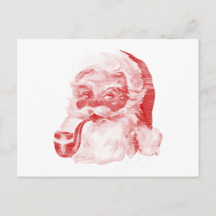 Retro Letterpress Style met pipet Feestdagenkaart