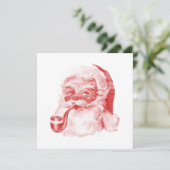 Retro Letterpress Style met pipet Feestdagenkaart (Staand voorkant)