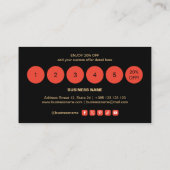 Retro  Letters Loyalty Kaart (Achterkant)