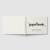 Retro Lettertype Groovy Off Witte Trouw Gastengast Gastenboek (Volledig)