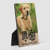 Retro lettertype pootafdrukken huisdier herinnerin fotoplaat (Zijkant)