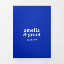 Retro Lettertype Saffierblauw QR-code Moderne Trou
