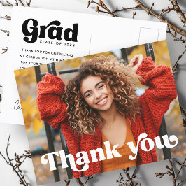 Retro lettertype volledige foto afstuderen afstude briefkaart