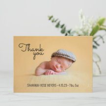 Retro Lettertypen Foto Dankbetuiging Briefkaart