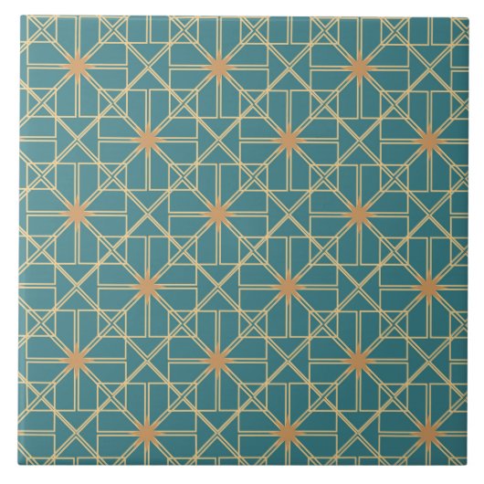 retro leuk decor patroon keramische tegel tegeltje (Voorkant)