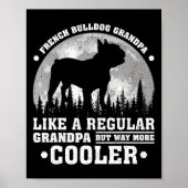 Retro Leuk Frans Bulldog Opa Vaderdag Poster (Voorkant)