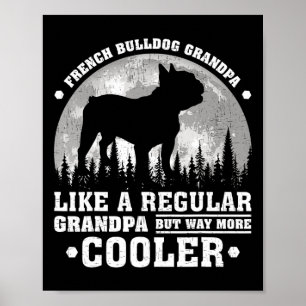 Retro Leuk Frans Bulldog Opa Vaderdag Poster