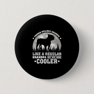 Retro Leuk Frans Bulldog Opa Vaderdag Ronde Button 5,7 Cm