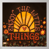 Retro Leuk Geniet van de Kleine Dingen Inspirivity Poster (Voorkant)