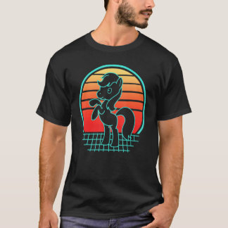 Retro Leuk Paard 80s Stijl Paard T-shirt