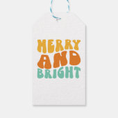 Retro Leuk Schattige Vrolijk en Helder Kerstvakant Cadeaulabel (Achterkant)