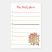 Retro leuk script, mijn dagelijkse doelen ,lined post-it® notes (Voorkant)