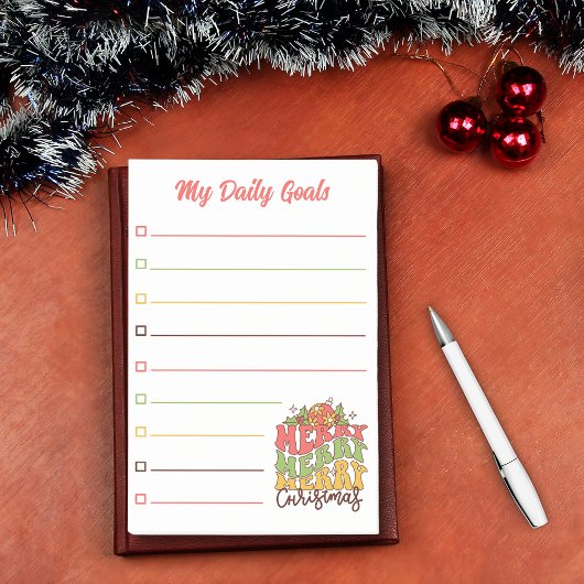 Retro leuk script, mijn dagelijkse doelen ,lined post-it® notes