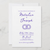 Retro Leuk Uniek Modern Hand Getrokken Bruiloft Kaart (Voorkant)