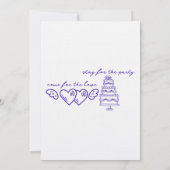 Retro Leuk Uniek Modern Hand Getrokken Bruiloft Kaart (Achterkant)