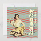 retro leuke bachelorette party uitnodiging (Voorkant)
