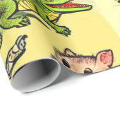 Retro Leuke Dieren Comics Cadeaupapier (Rol Hoek)