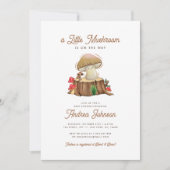 Retro Leuke Kawaii Kleine Paddestoel Baby shower Kaart (Voorkant)