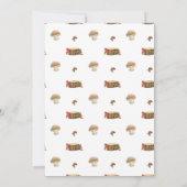 Retro Leuke Kawaii Kleine Paddestoel Baby shower Kaart (Achterkant)