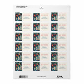 Retro Leuke Kerstbomen Ornamenten Etiket (Full Sheet)