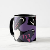 Retro leuke kleurrijke mok thee koffie (Voorkant links)