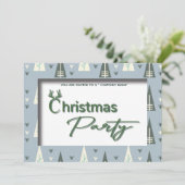 Retro leuke typografie zakelijk kerstfeest kaart (Staand voorkant)