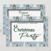 Retro leuke typografie zakelijk kerstfeest kaart (Voorkant / Achterkant)