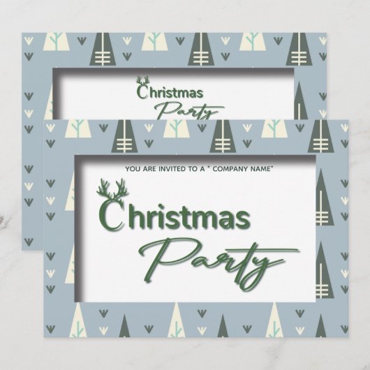 Retro leuke typografie zakelijk kerstfeest kaart (Voorkant / Achterkant)